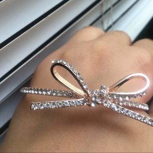 Gold bow bracelet / bangle